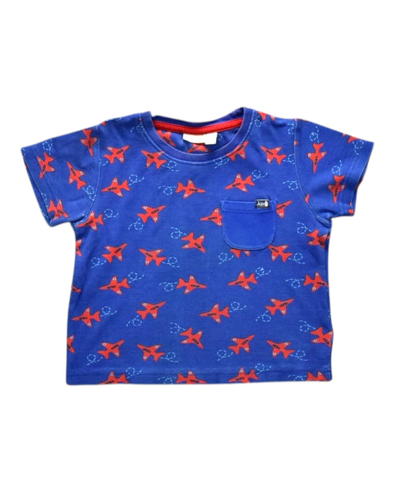 A Blue Short Sleeve T Shirts from Jojo Maman Bébé in size 4T for boy. (Front View)
