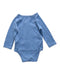 A Blue Long Sleeve Bodysuits from Vertbaudet in size 0-3M for neutral. (Back View)