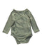 A Green Long Sleeve Bodysuits from Vertbaudet in size 0-3M for neutral. (Front View)