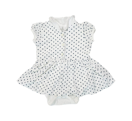 A White Short Sleeve Rompers from Mothercare in size 6-12M for girl. (Front View)