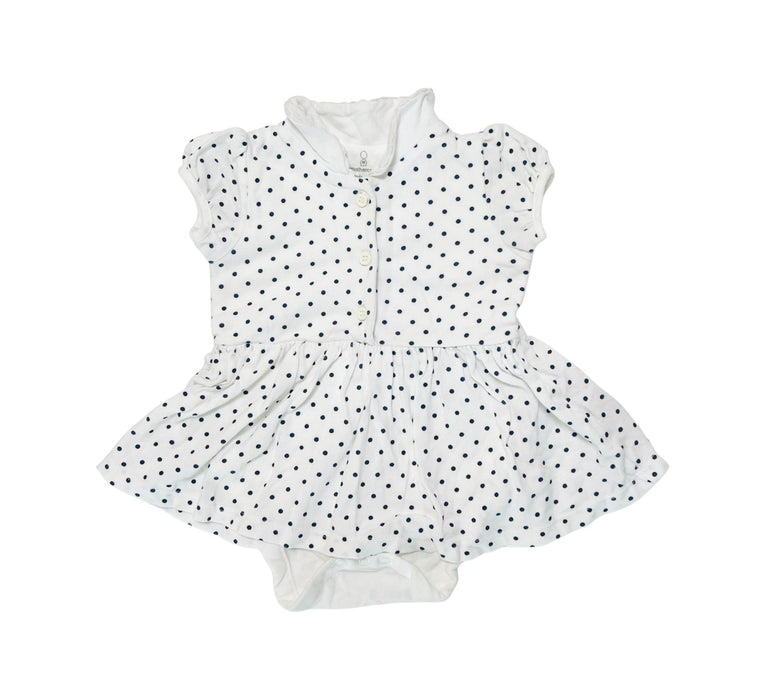 A White Short Sleeve Rompers from Mothercare in size 6-12M for girl. (Front View)