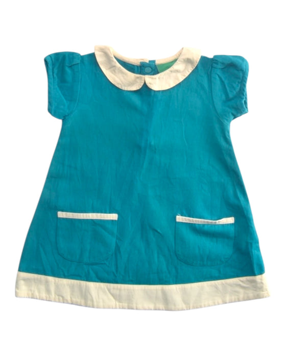 A Teal Short Sleeve Dresses from Little Green Radicals in size 3T for girl. (Front View)