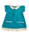 A Teal Short Sleeve Dresses from Little Green Radicals in size 3T for girl. (Front View)