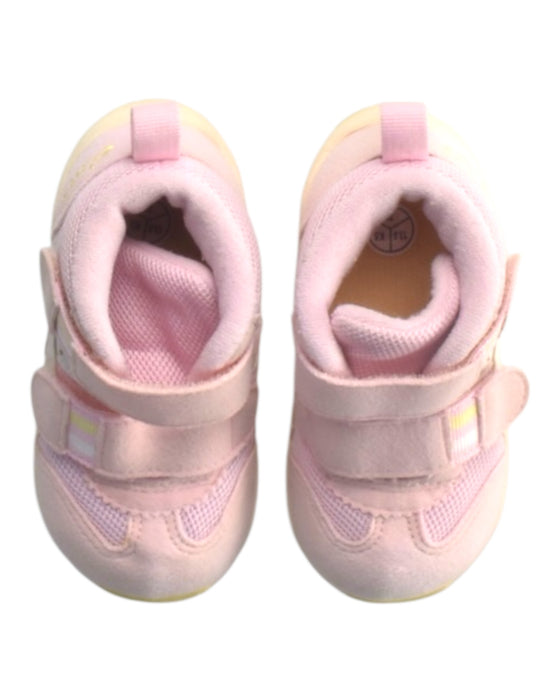 A Pink Sneakers from ASICS in size 12-18M for girl. (Back View)