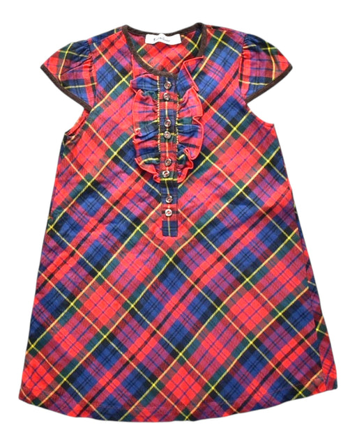 A Multicolour Short Sleeve Dresses from Familiar in size 5T for girl. (Front View)