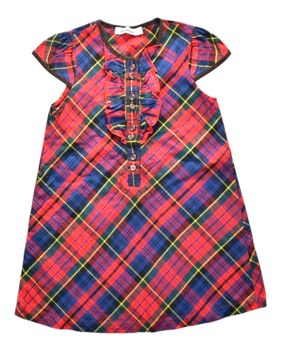 A Multicolour Short Sleeve Dresses from Familiar in size 5T for girl. (Front View)