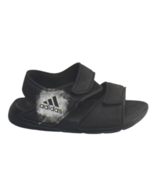 A Black Sandals from Adidas in size 4T for boy. (Front View)