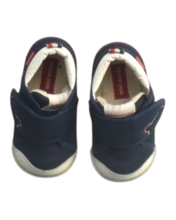 A Navy Sneakers from Miki House in size 12-18M for boy. (Back View)