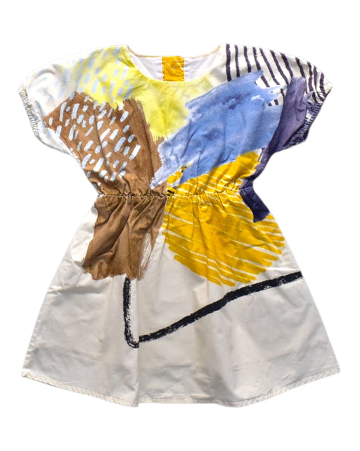 A Multicolour Short Sleeve Dresses from Our Mini Nature in size 4T for girl. (Front View)
