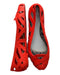 A Red Flats from Mini Melissa Jason Wu in size 12Y for neutral. (Front View)