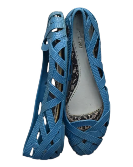 A Blue Flats from Mini Melissa Jason Wu in size 12Y for women. (Front View)