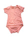 A Peach Short Sleeve Bodysuits from Oeteo in size 3-6M for girl. (Front View)
