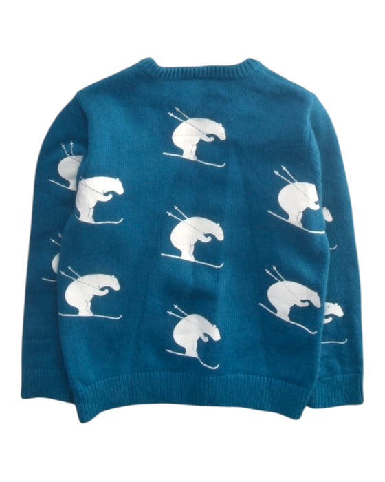 A Teal Knit Sweaters from Jacadi in size 4T for boy. (Back View)