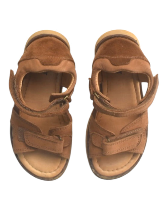 A Brown Sandals from Wheat in size 4T for boy. (Back View)