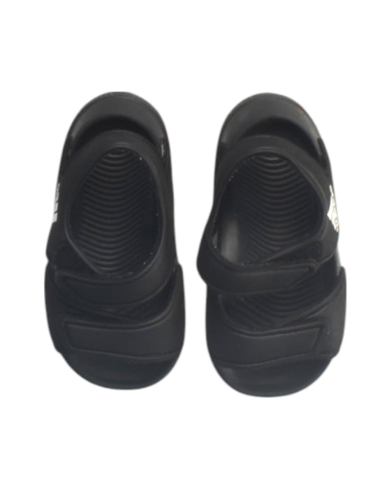 A Black Sandals from Adidas in size 12-18M for boy. (Back View)