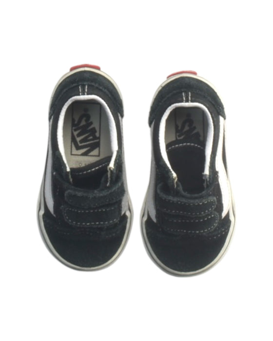 A Black Sneakers from Vans in size 12-18M for boy. (Back View)