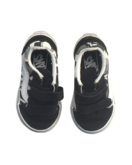 A Black Sneakers from Vans in size 18-24M for boy. (Back View)