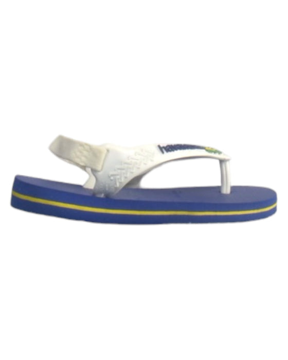 A Blue Sandals from Havaianas in size 12-18M for boy. (Front View)
