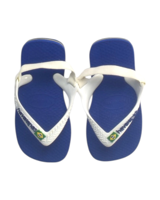A Blue Sandals from Havaianas in size 12-18M for boy. (Back View)