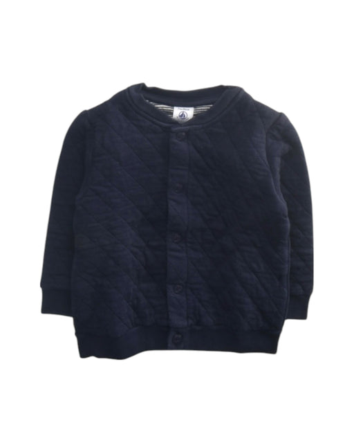 A Navy Puffer/Quilted Jackets from Petit Bateau in size 2T for boy. (Front View)