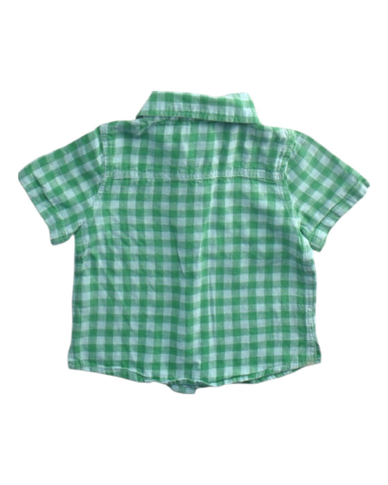 A Green Short Sleeve Shirts from Seed in size 12-18M for boy. (Back View)