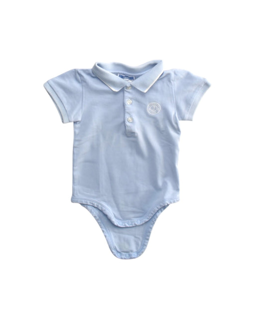 A Blue Short Sleeve Bodysuits from Jacadi in size 12-18M for boy. (Front View)