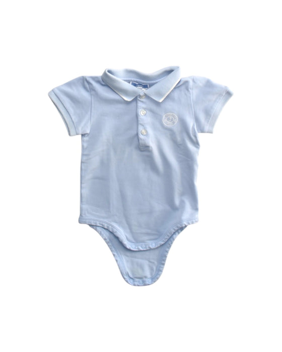 A Blue Short Sleeve Bodysuits from Jacadi in size 12-18M for boy. (Front View)