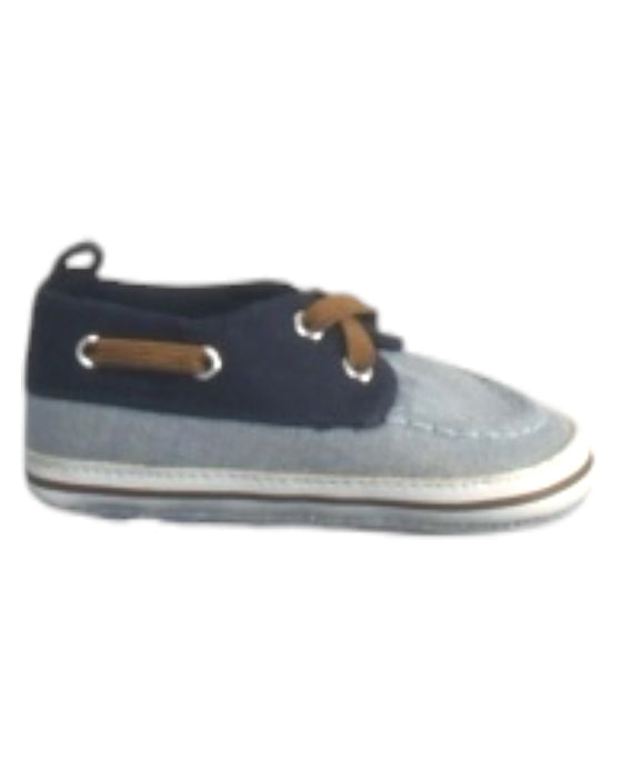A Navy Loafers & Moccasins from Seed in size 3-6M for boy. (Front View)