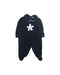 A Navy Onesies from Nanan in size 0-3M for boy. (Front View)