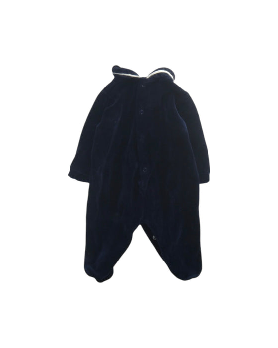 A Navy Onesies from Nanan in size 0-3M for boy. (Back View)