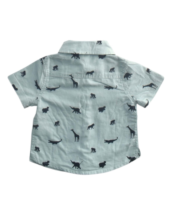 A Blue Short Sleeve Shirts from Seed in size 3-6M for boy. (Back View)