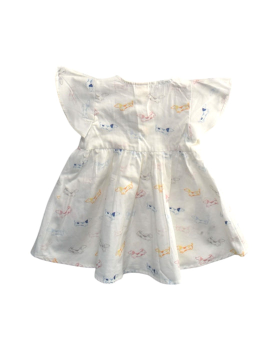 A White Short Sleeve Dresses from Elly in size 3-6M for girl. (Back View)