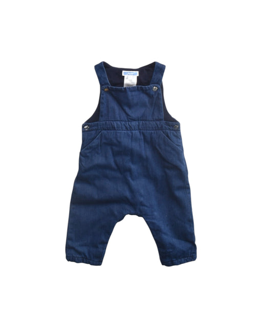 A Navy Long Overalls from Jacadi in size 6-12M for boy. (Front View)