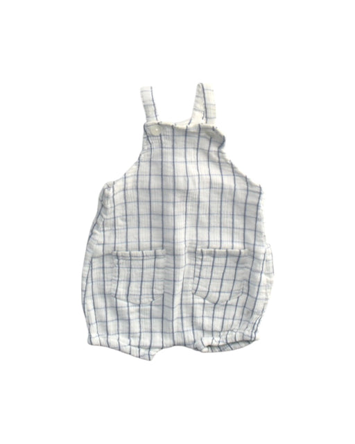 A White Overall Shorts from Seed in size 0-3M for boy. (Front View)