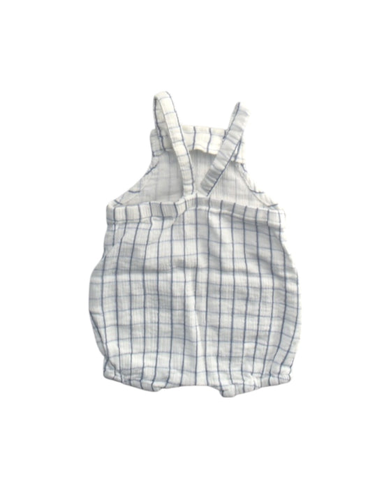 A White Overall Shorts from Seed in size 0-3M for boy. (Back View)