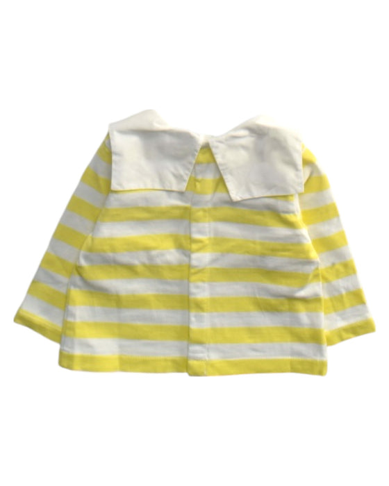 A Yellow Long Sleeve Tops from Jacadi in size 3-6M for girl. (Back View)