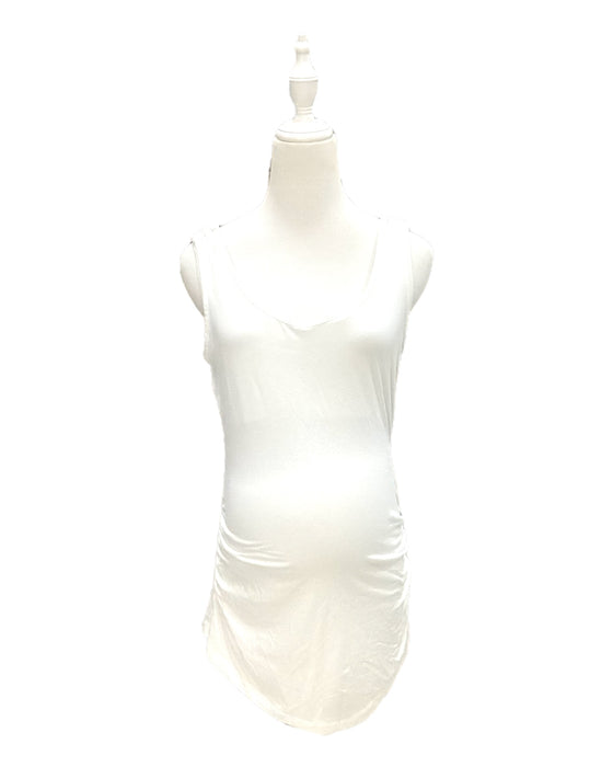 A White Sleeveless Dresses from Seraphine in size Maternity-M for maternity. (Front View)