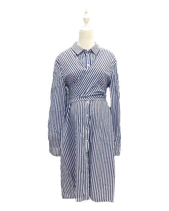 A Blue Long Sleeve Dresses from Seraphine in size Maternity-L for maternity. (Front View)