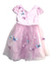 A Pink Short Sleeve Dresses from Monsoon in size 8Y for girl. (Front View)