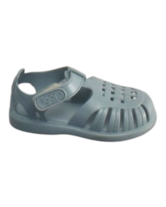 A Blue Sandals from Igor in size 18-24M for boy. (Front View)