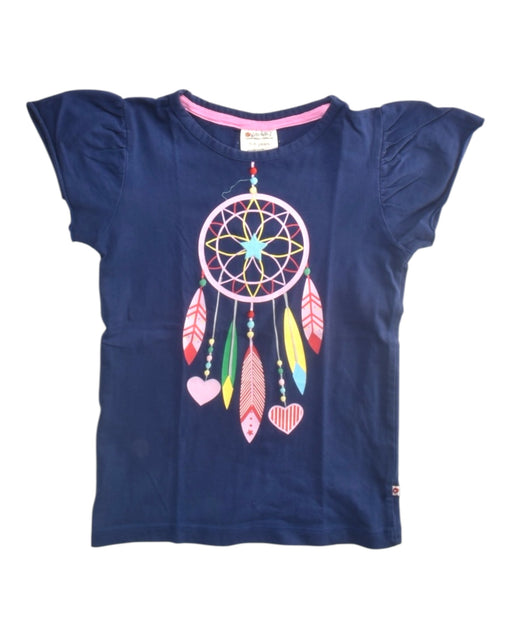 A Blue Short Sleeve T Shirts from Piccalilly in size 5T for girl. (Front View)
