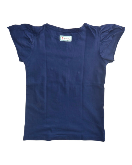 A Blue Short Sleeve T Shirts from Piccalilly in size 5T for girl. (Back View)