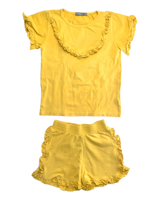 A Yellow Shorts Sets from Loudly in size 6T for girl. (Front View)