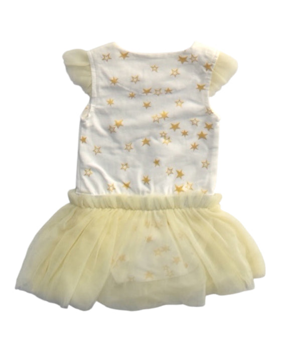 A White Sleeveless Dresses from Le Petit Society in size Newborn for girl. (Back View)