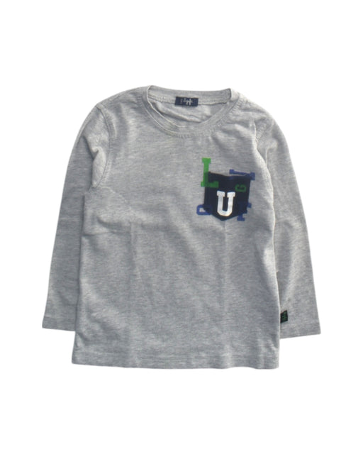A Grey Long Sleeve T Shirts from Il Gufo in size 2T for boy. (Front View)