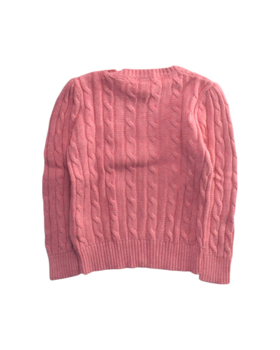 A Pink Knit Sweaters from Polo Ralph Lauren in size 5T for girl. (Back View)