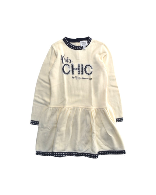 A Ivory Long Sleeve Dresses from Armani in size 5T for girl. (Front View)
