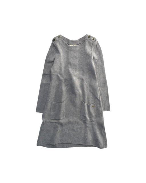 A Grey Long Sleeve Dresses from Massimo Dutti in size 5T for girl. (Front View)