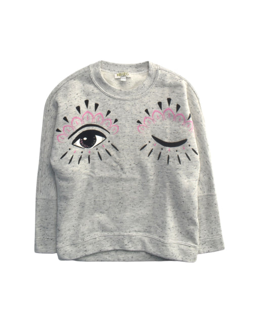 A Grey Crewneck Sweatshirts from Kenzo in size 6T for girl. (Front View)