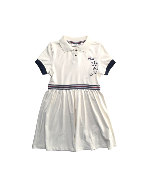 A White Short Sleeve Dresses from Fila in size 10Y for girl. (Front View)